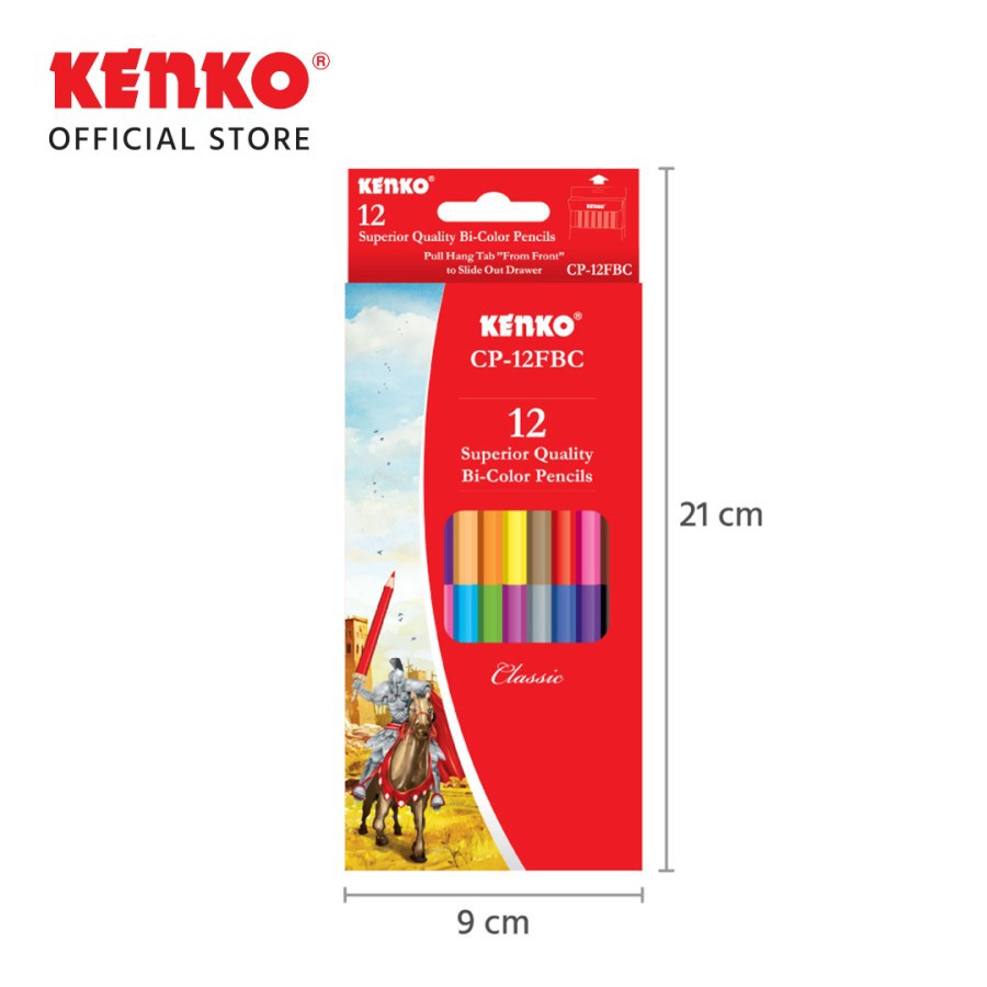 IDOLMART Pensil warna kenko 12 warna Bicolor Cp -12-1