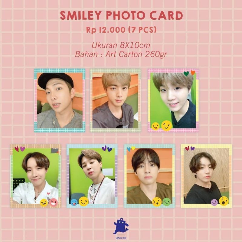 

BTS SMILEY PHOTO CARD+STICKER