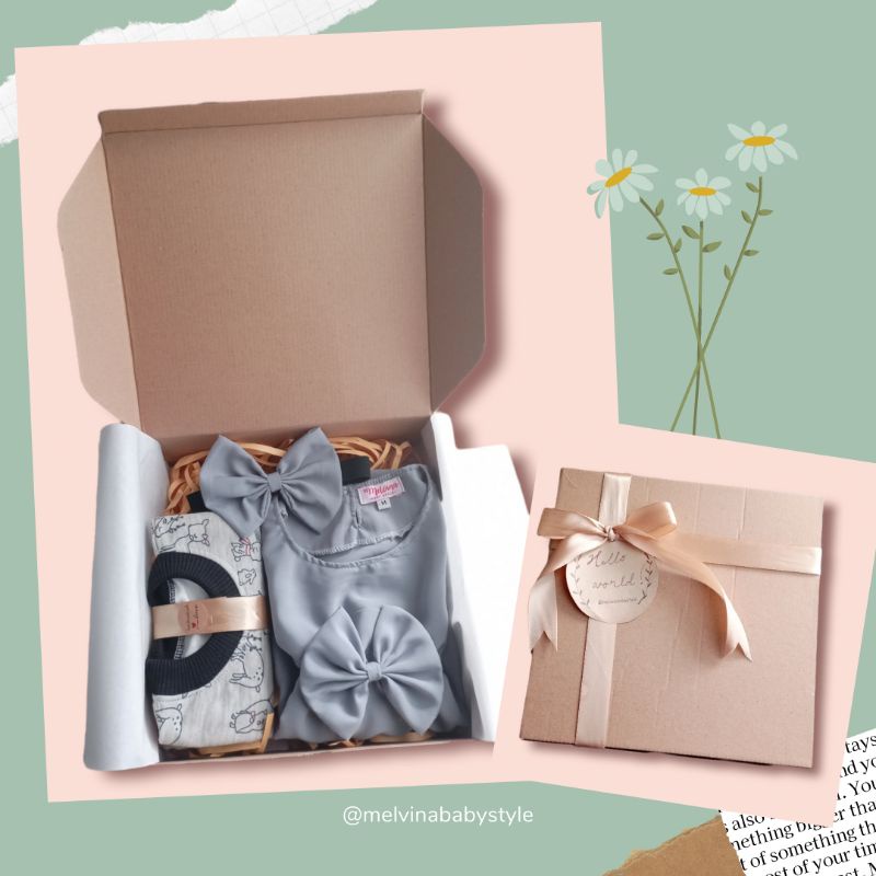 Kado Lahiran Bayi Box Paket Kado Bayi Perempuan Baby Gift Box Hadiah Bayi Kado Bayi Baru Lahir