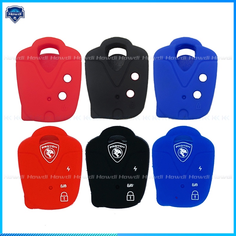 Cover Kunci Bahan Silikon Dengan Gantungan Kunci Kulit Untuk Proton Waja