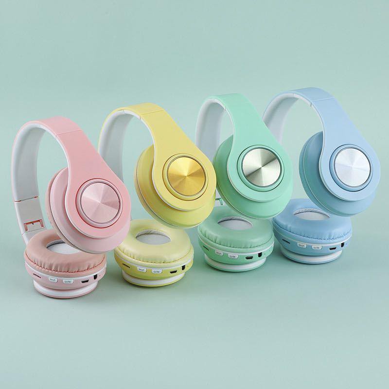 Headphone  HXZ-B39 Macaron With Built-in Mic  / Headphone Light Led Bluetooth wireless