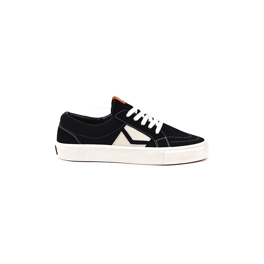 Moofeat Bill - Sepatu Sneakers Pria Suede Hitam Putih-6