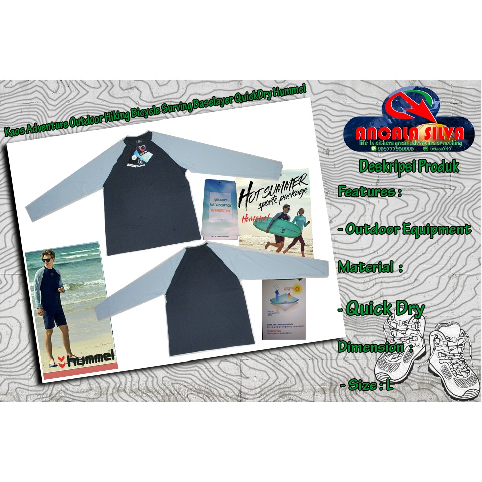Kaos Adventure Outdoor Hiking Bicycle Surving Baselayer QuickDry Hummel