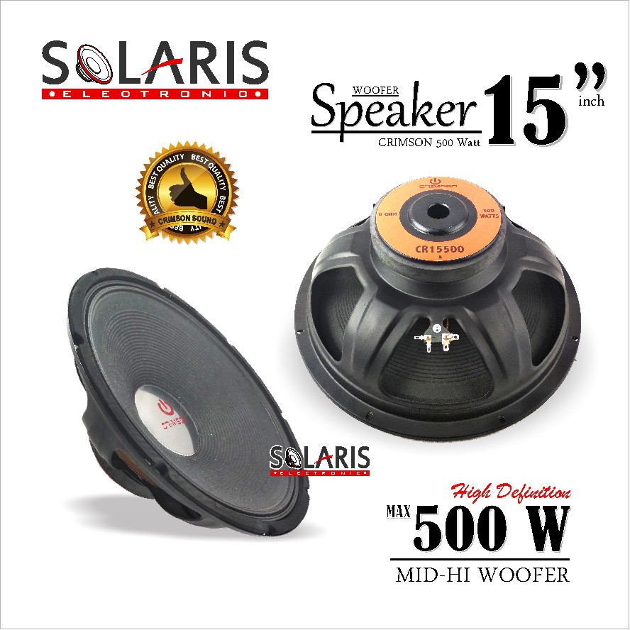 SPEAKER WOOFER 15 Inch 500 Watt CRIMSON CR-15500