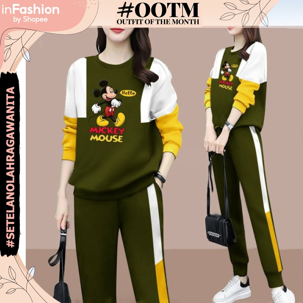 Logo BORDIR Baju SENAM Kaos Olahraga WANITA Fitnes Lari Gym Cewek NKL01Tunik Hijab Set Olahraga Ba