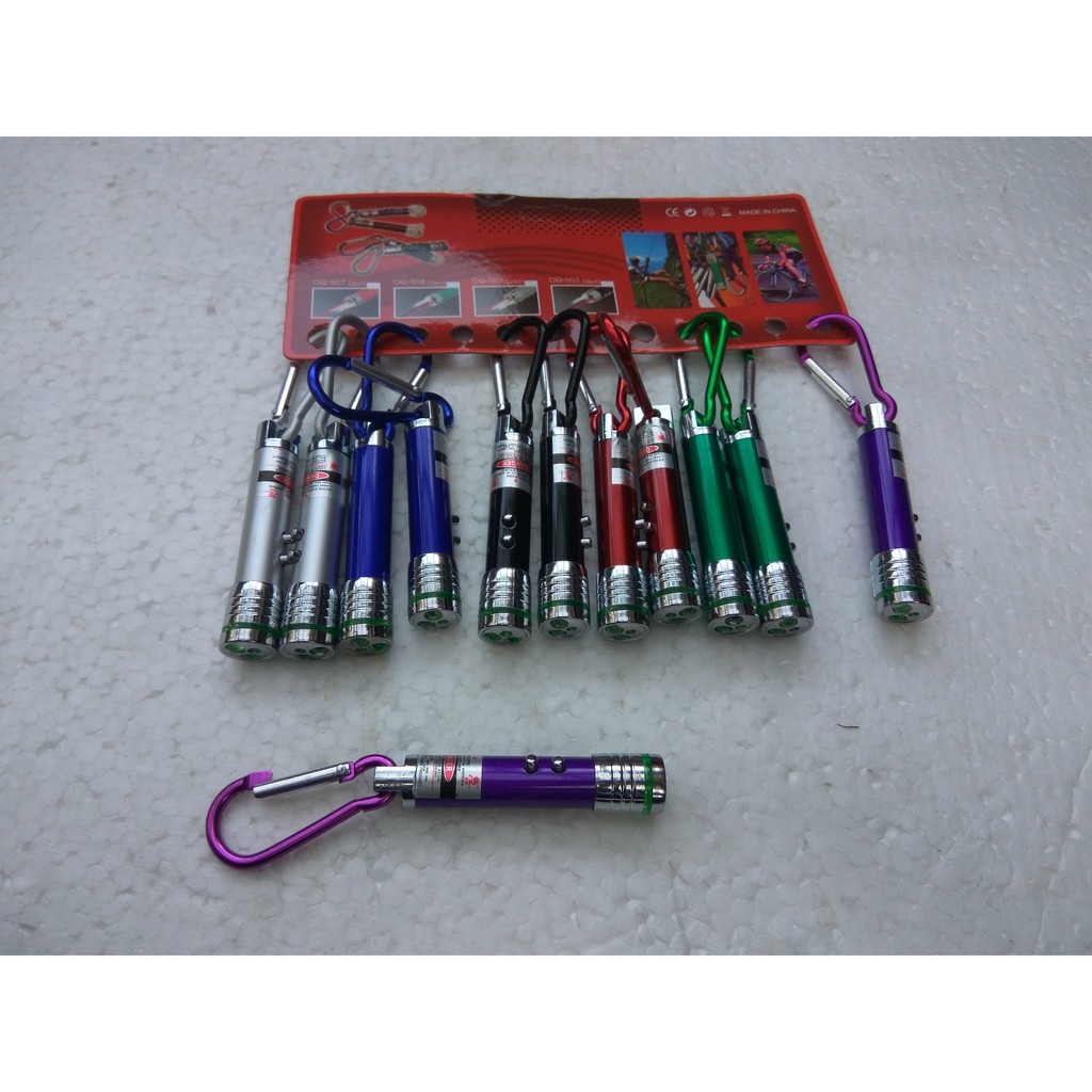 MAINAN LASER POINTER UNTUK 2 PCS - LASER MERAH &amp; LAMPU 2 LED PUTIH - MURAH BANGET