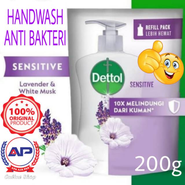 Sabun Cuci Tangan Dettol Sensitive Refill 200ml Shopee 