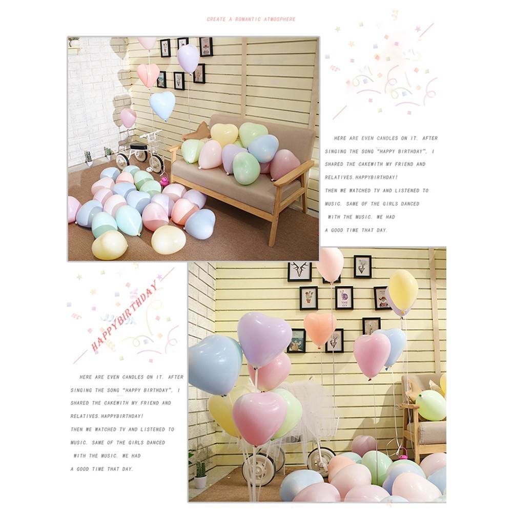 1pc Balon Udara Bentuk Macarons Permen Pastel Love Bahan Latex Untuk Dekorasi Pesta Ulang Tahun