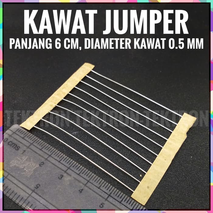 Kawat Jumper 6cm d.0.5mm resistor 0 ohm wire breadboard pcb arduino harga perbuah minimal beli 50bua