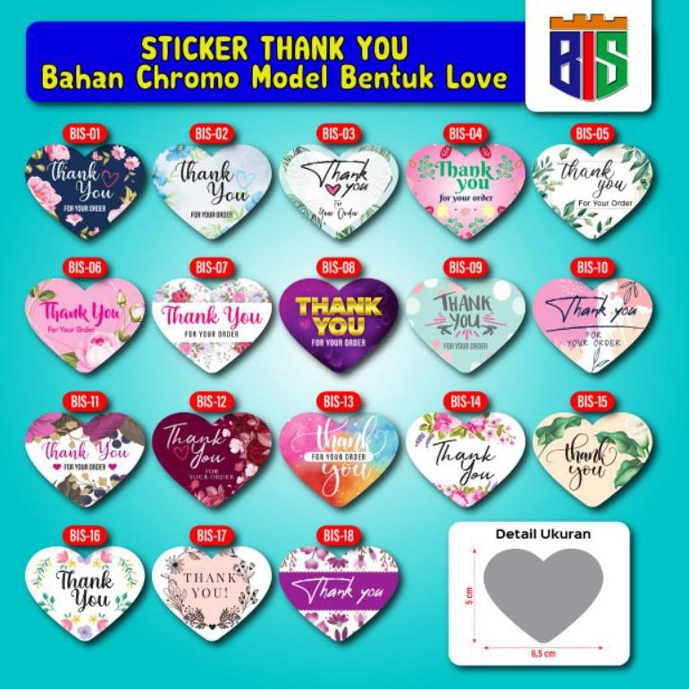 

Hx1Code STIKER THANK YOU/STIKER PENGIRIMAN OLSHOP/STIKER THANK YOU BENTUK LOVE ISI 100 LEMBAR(terlar