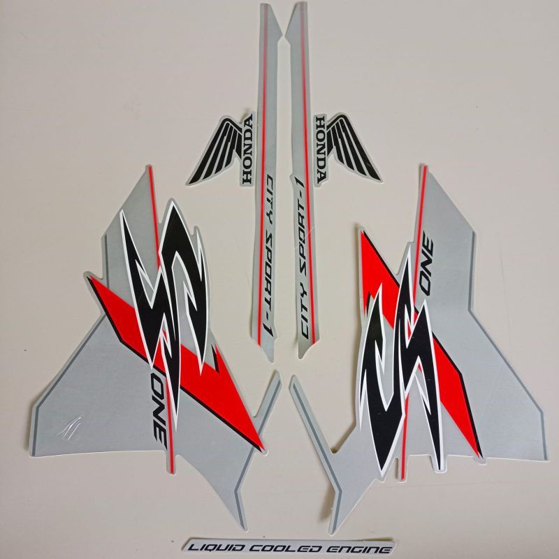 (BAYAR DITEMPAT) striping lis stiker standar ori CS 1 silver 2008 stiker ori cs1 one 2008