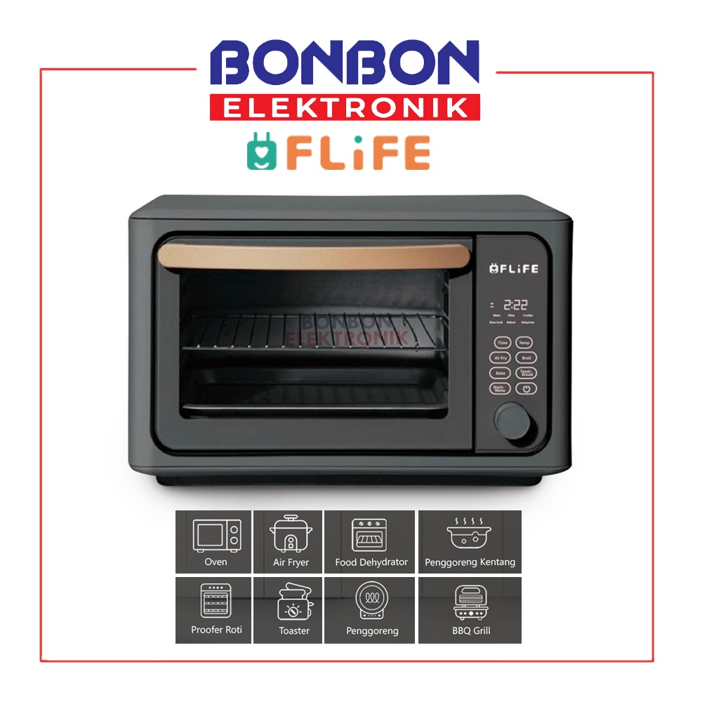 FLIFE Digital Oven Listrik OV24ED 24 Liter 8 in 1 Air Fry