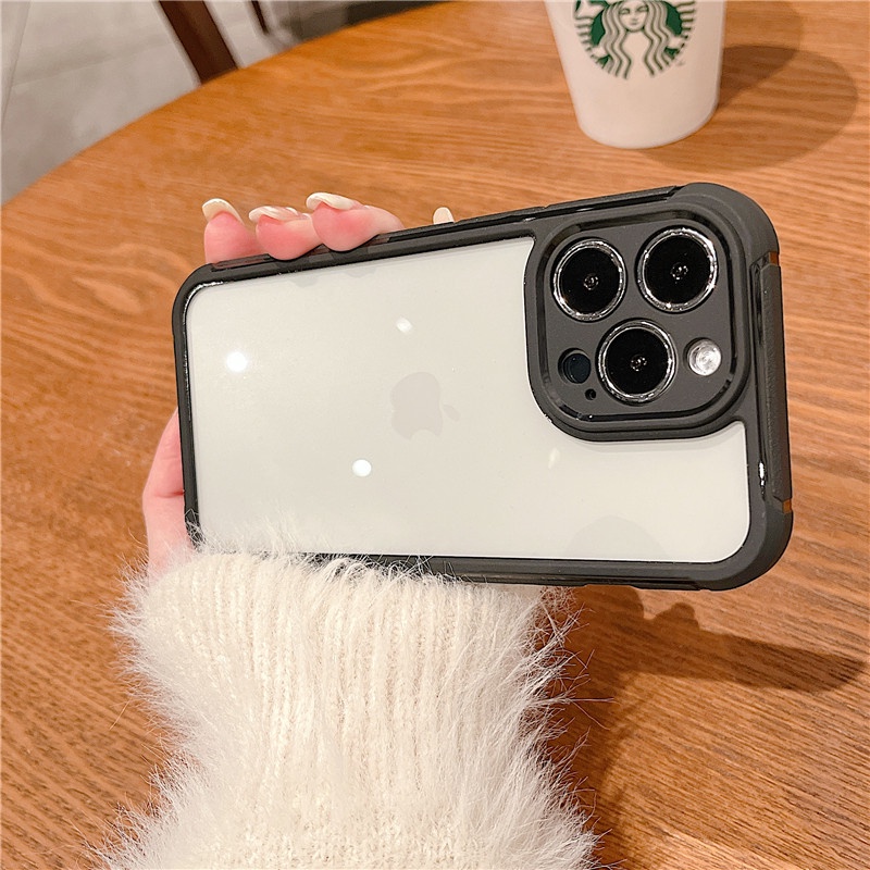 Case bumper Belakang Transparan shockproof Ultra Tipis Untuk iPhone 13 12 11 Pro MAX XS MAX