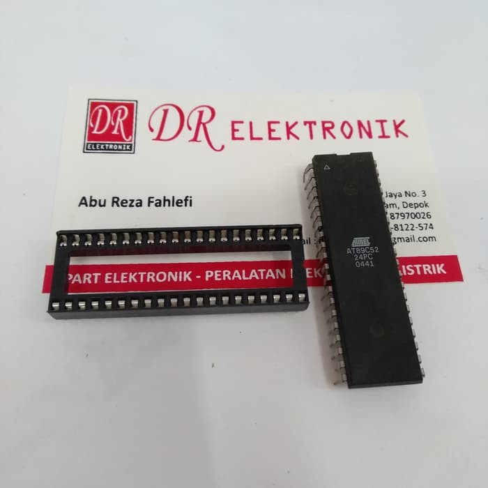 ATMEL AT MEGA 89C52 89 C 52 + sudah bonus Soket IC 40 pin