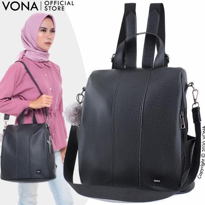 VONA Tas Ransel Wanita Korea Multifungsi 3 in 1 / Backpack - SCARLETT