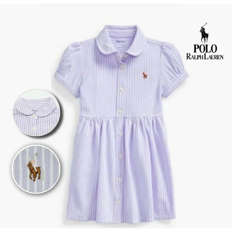 Polo Ralph Laure* - Dress Anak Bayi | Size 18, 24 bulan-Lvndr Stripe Lacoste