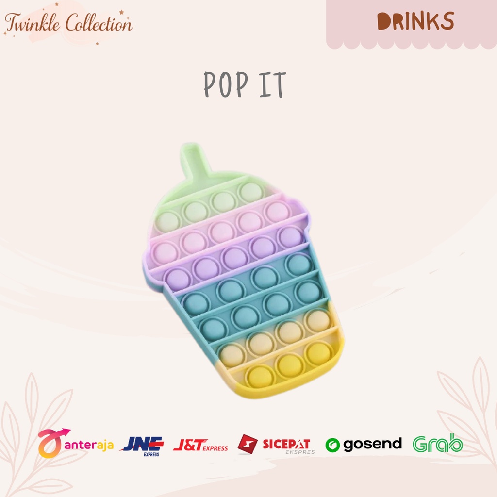 POP IT MURAH Bubble Fidget Toys Popit Rainbow Multicolor for kids Mainan Edukasi Anak Pop IT Squishy-5