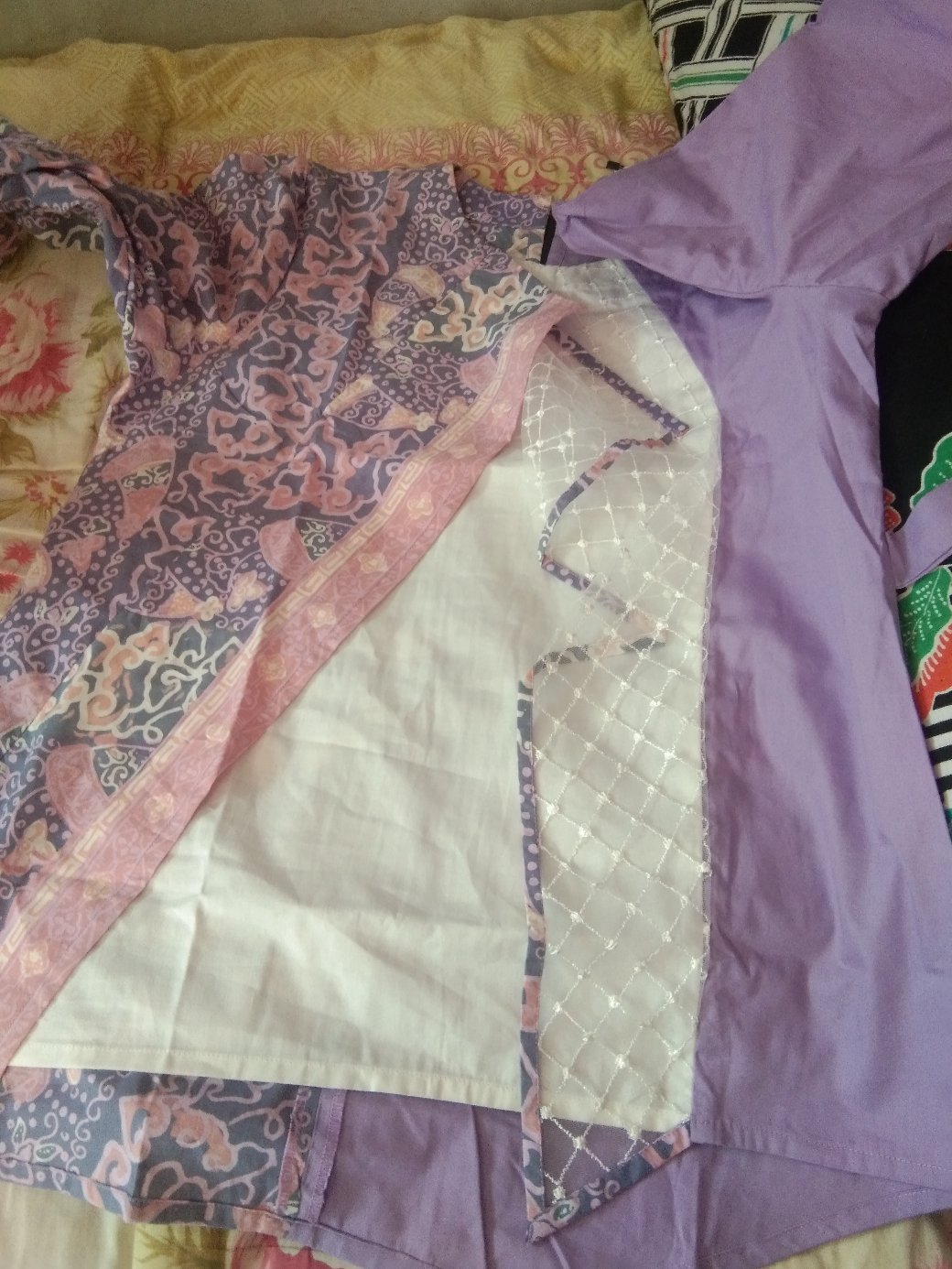 Kemeja Batik Wp 132 Lilac Atasan Pria Kerja Modern