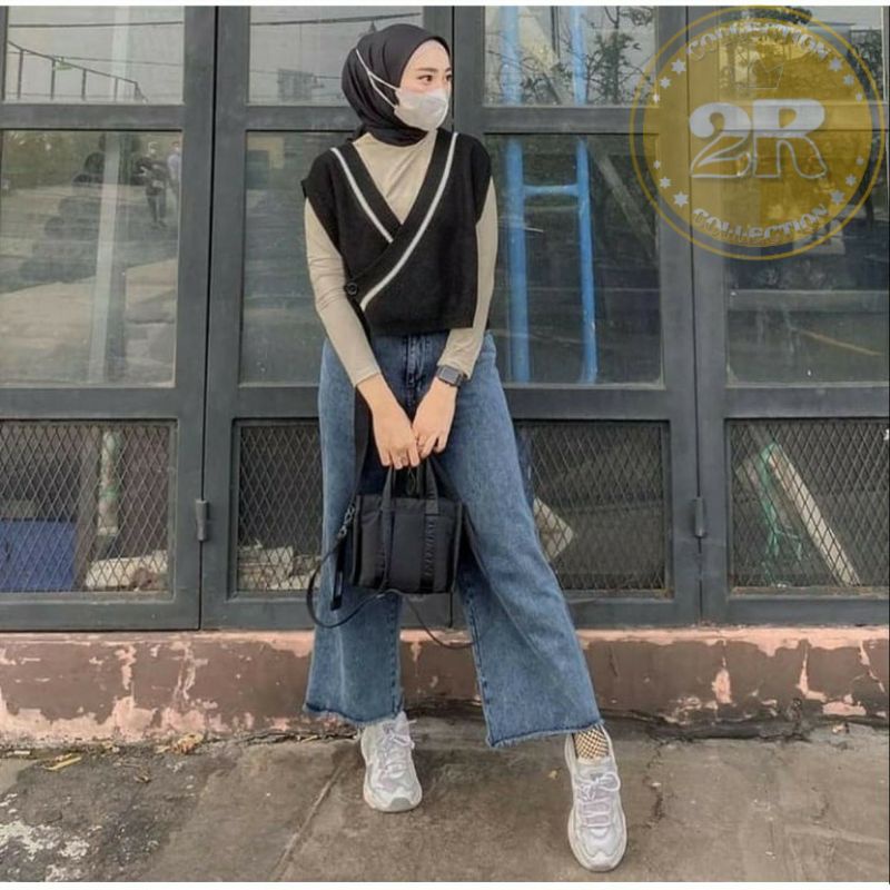 HIGHTWAIST KULOT JEANS WANITA PREMIUM RAWIS//KULOT RAWIS WANITA//KULOT RAWIS JEANS