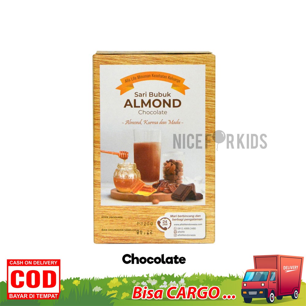 Afis Sari Bubuk Almond Aneka Rasa 200 Gram / Almond Drink Susu Almond untuk Semua Usia