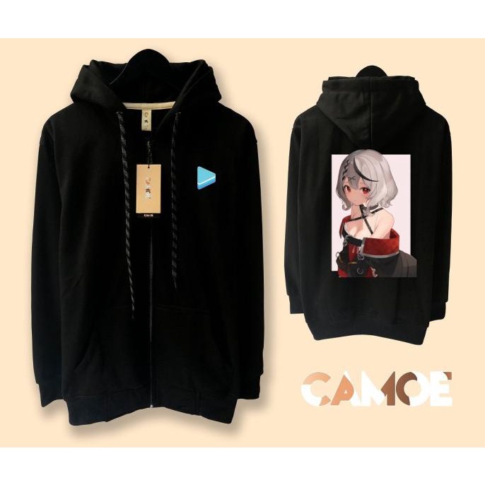 Jaket Hoodie Zipper vTuber Hololive Sakamata Chloe Anime