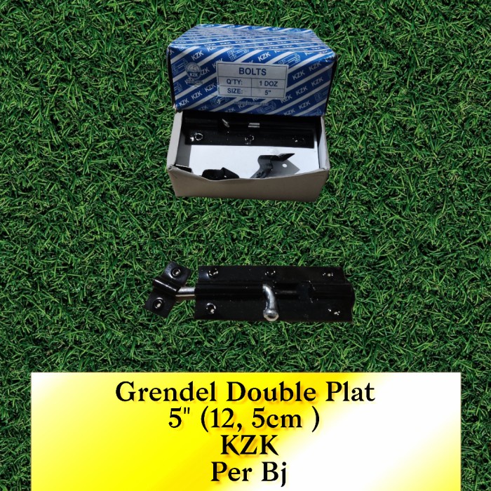 Per Bj Grendel Hitam Double Plat Ukuran 5&quot; 12,5 cm Pintu Jendela