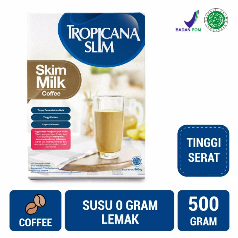

Tropicana Slim Skim Milk Coffe 500gr - bantu turunkan kolesterol