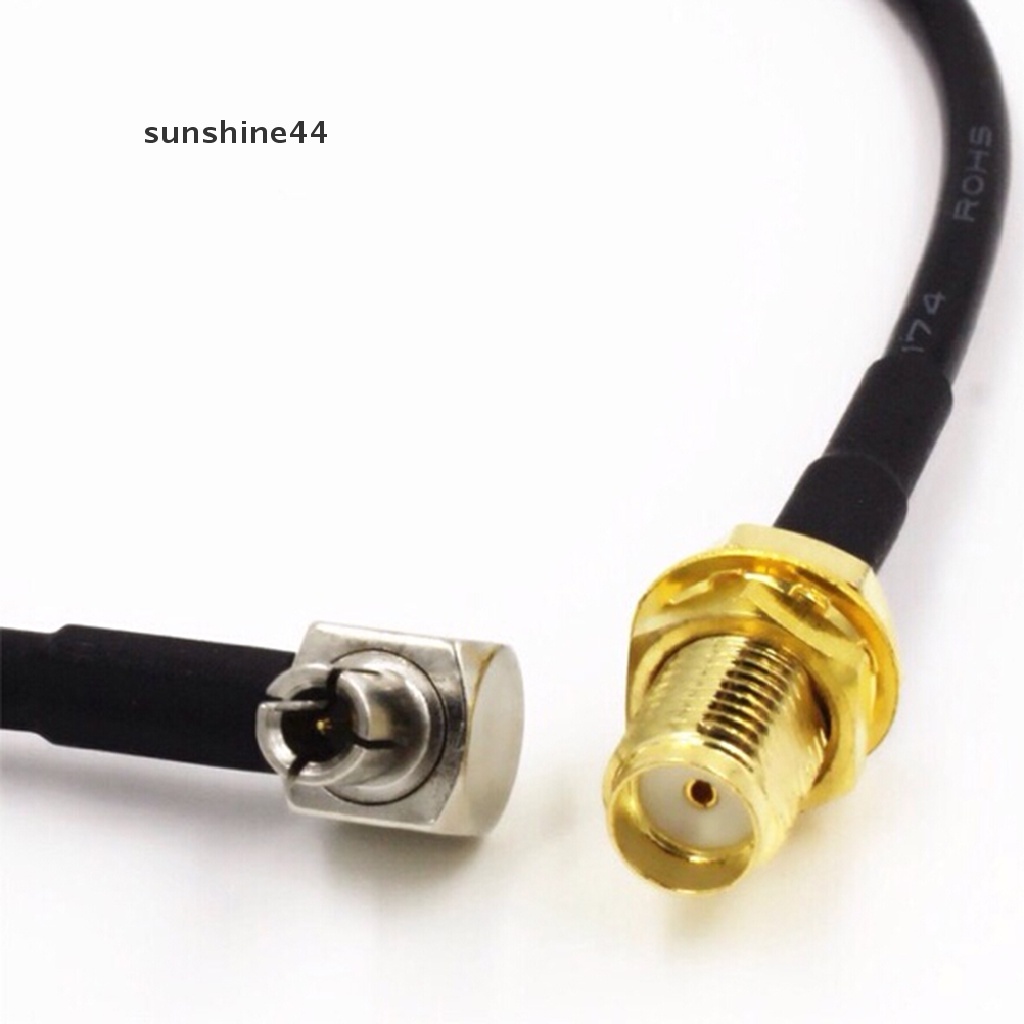 Sunshine TS9 Kabel Antena Coaxial Pigtail Male Sudut Kanan SMA Female