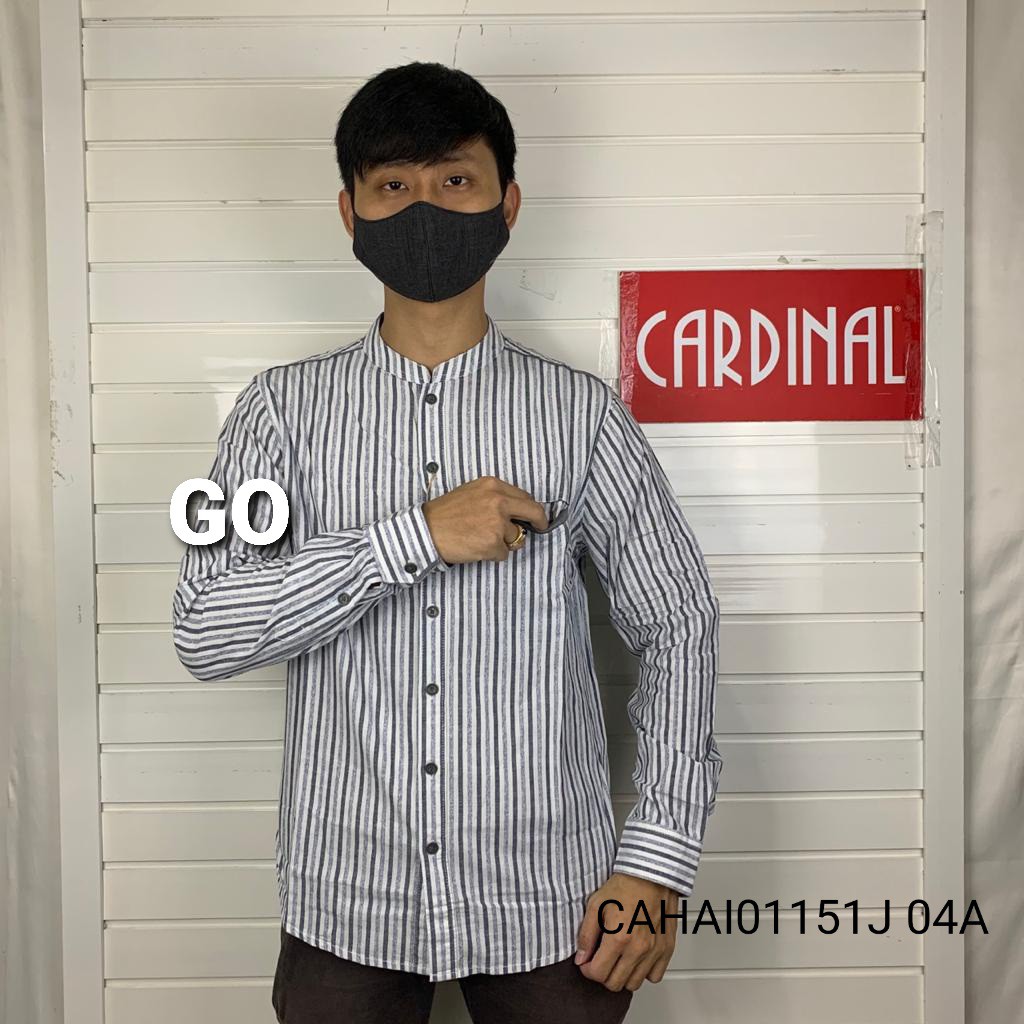 gof TCJ CARDINAL KEMEJA KOKO CASUAL Pakaian Pria Muslim Baju Cowok Lengan Panjang