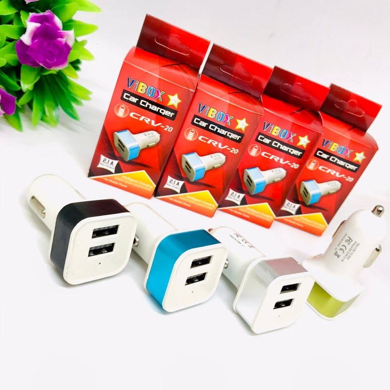 PROMO BATOK CHARGER MOBIL VIBOX OTG33 / CRV20 2USB ORIGINAL HIGH QUALITY CAR SAVER