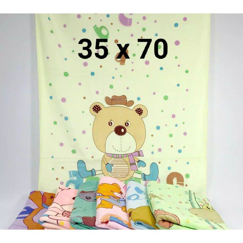 Handuk kecil MICROFIBER 35×70cm / Handuk olahraga anak / Handuk baby / Gandul leher micro fiber