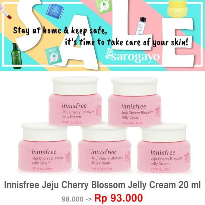 Sarogayo READY Innisfree Jeju Cherry Blossom Jelly Cream 50 ml - 20 ml