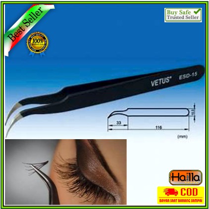 PINSET Bulu Mata EYELASH EXTENSION BENGKOK RUNCING VETUS SERBAGUNA Produk Import