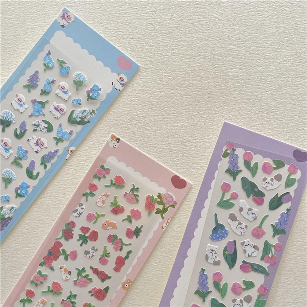 Solighter Stiker Korea Bunga DIY Rose Journal PET Scrapbooking