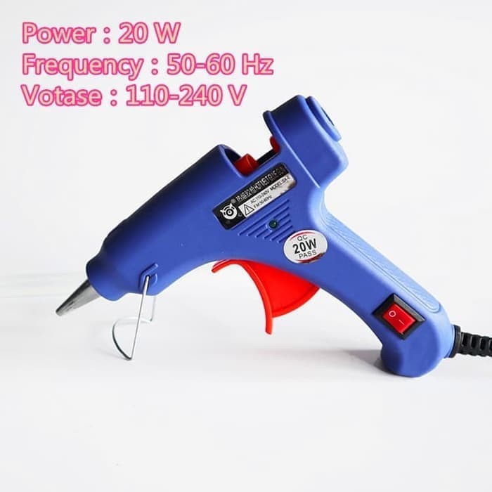 Alat Lem tembak glue gun 20W + 10pcs lem bakar cair / lilin