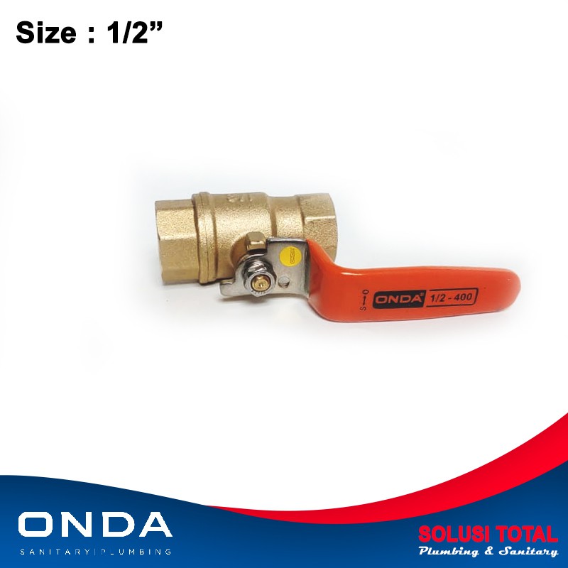 Ball Valve Kuningan / Brass 1/2" Onda 1/2 inch stop kran keran