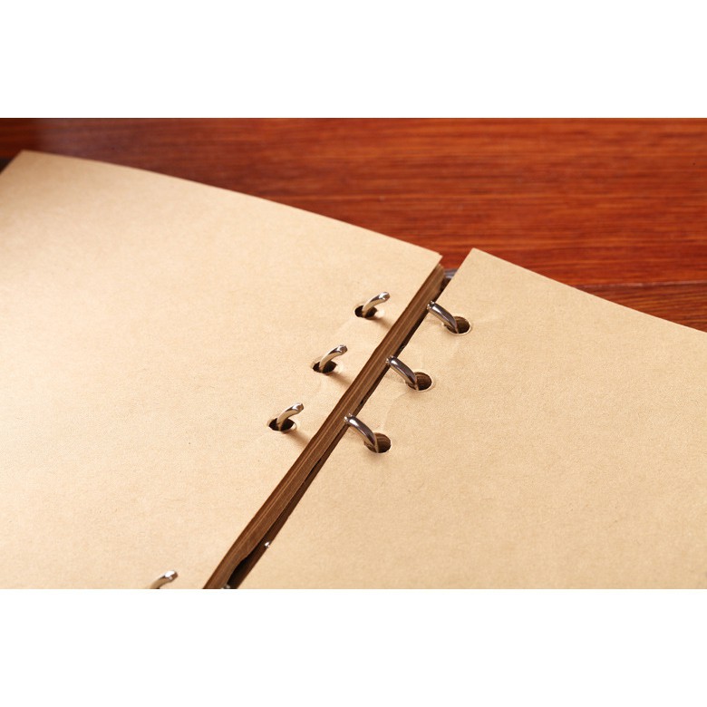 Buku Catatan Binder Kulit Retro Leaf Tipe Kertas A6 GS8 Buku Classic