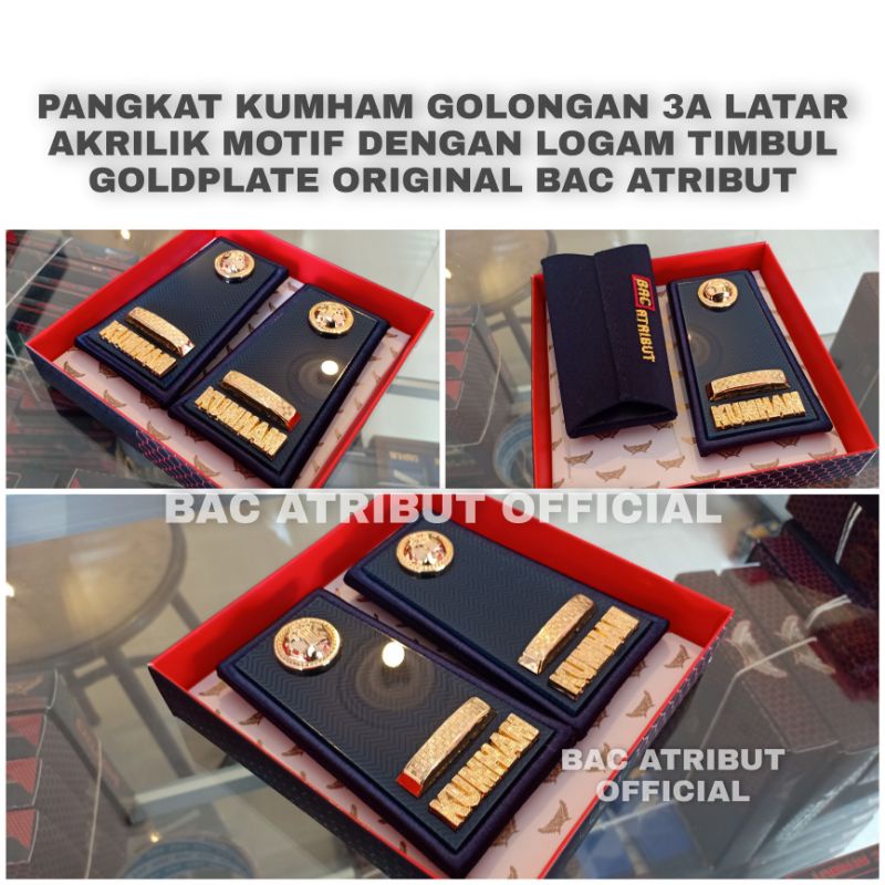 Pangkat KUMHAM Golongan 3a Latar akrilik Berkualitas