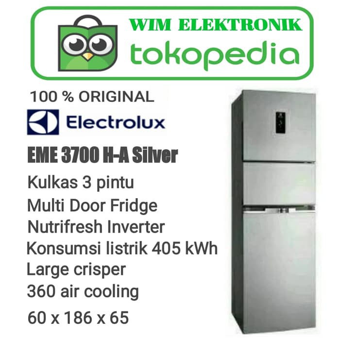 Kulkas 3 pintu Electrolux EME 3700 H-A / EME 3700H-A / EME3700H-A