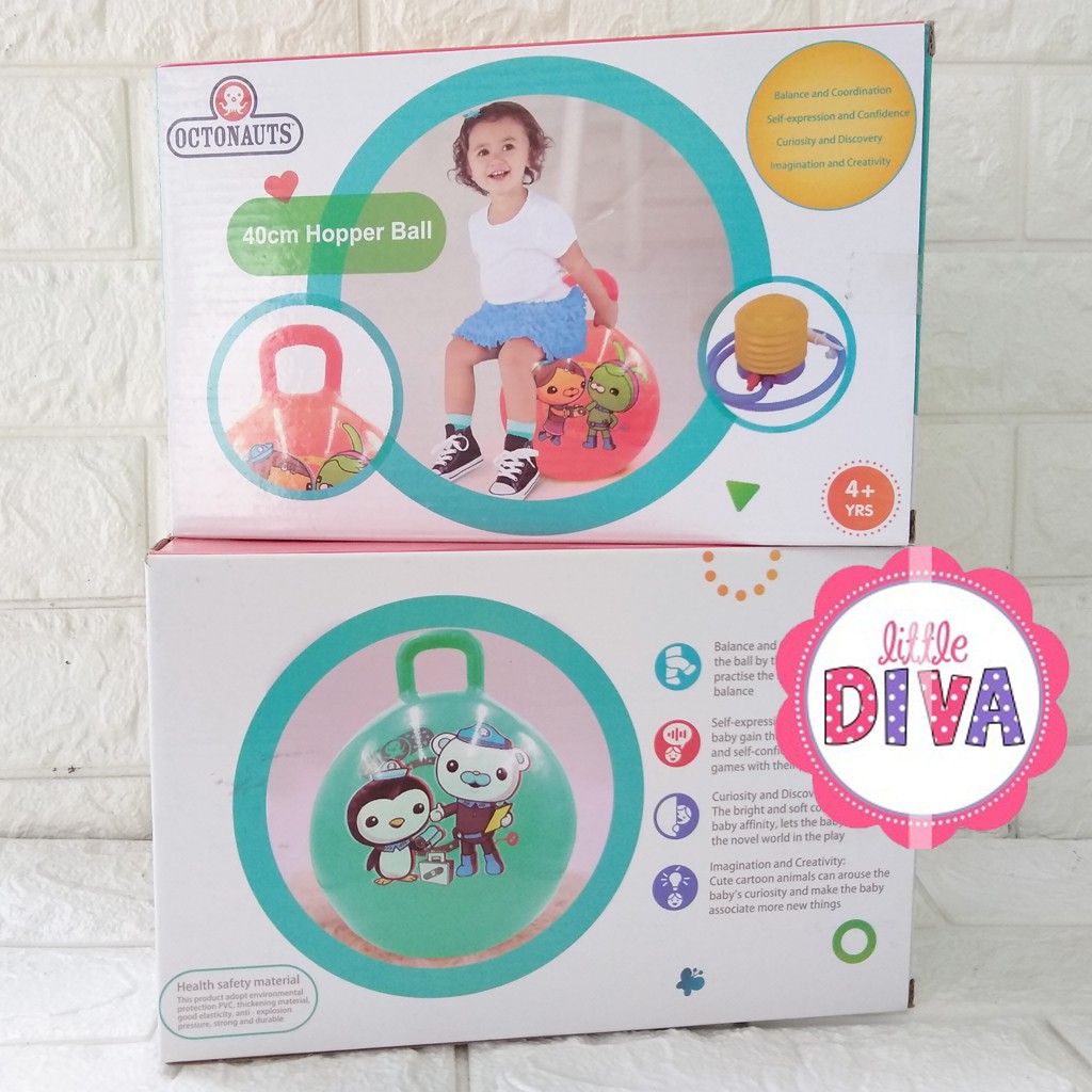 Mainan Bola anak jumping ball OCTONAUTS - HOPPER BALL FREE POMPA - BOLA LOMPAT ANAK - Usia 4 Tahun Keatas bouncing memantul