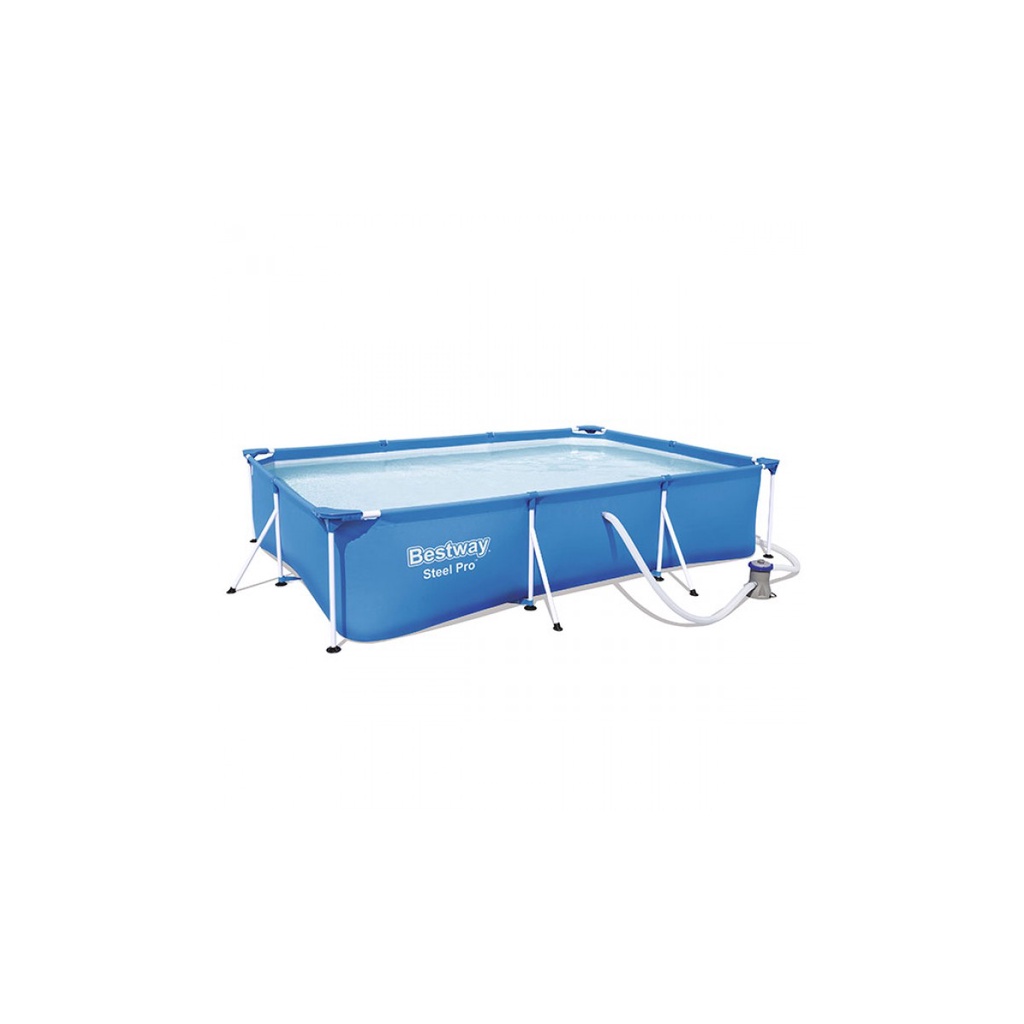 BESTWAY 56411 KOLAM STEEL PRO PERSEGI + FILTER 300 X 201 X 66CM