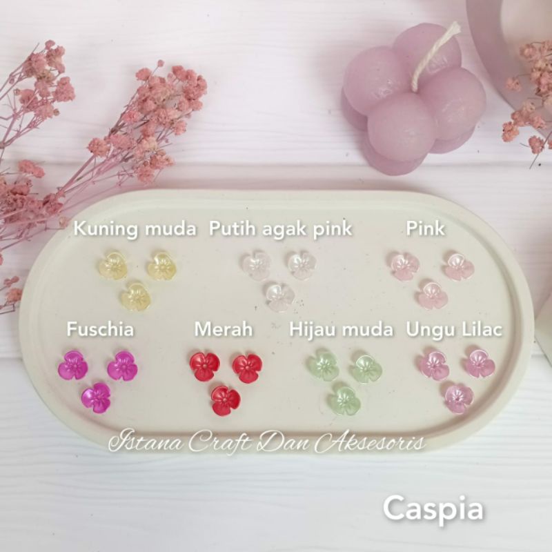 Kelopak Bunga Pastel Kecil Akrilik Kaspia 1 cm