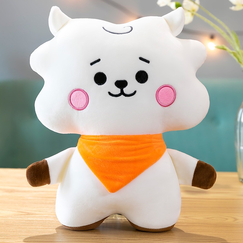 Mainan Boneka Plush Kartun BT21 Cooky Chimmy Shooky Ukuran 40CM Untuk Hadiah Ulang Tahun