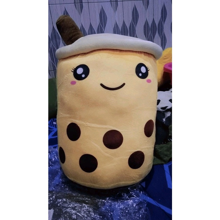 ✪✪ Boneka Boba Jumbo | Boneka Boba Coklat Jumbo New Arrival 42cm | Boba Bubble Milk Tea Brown Sugar