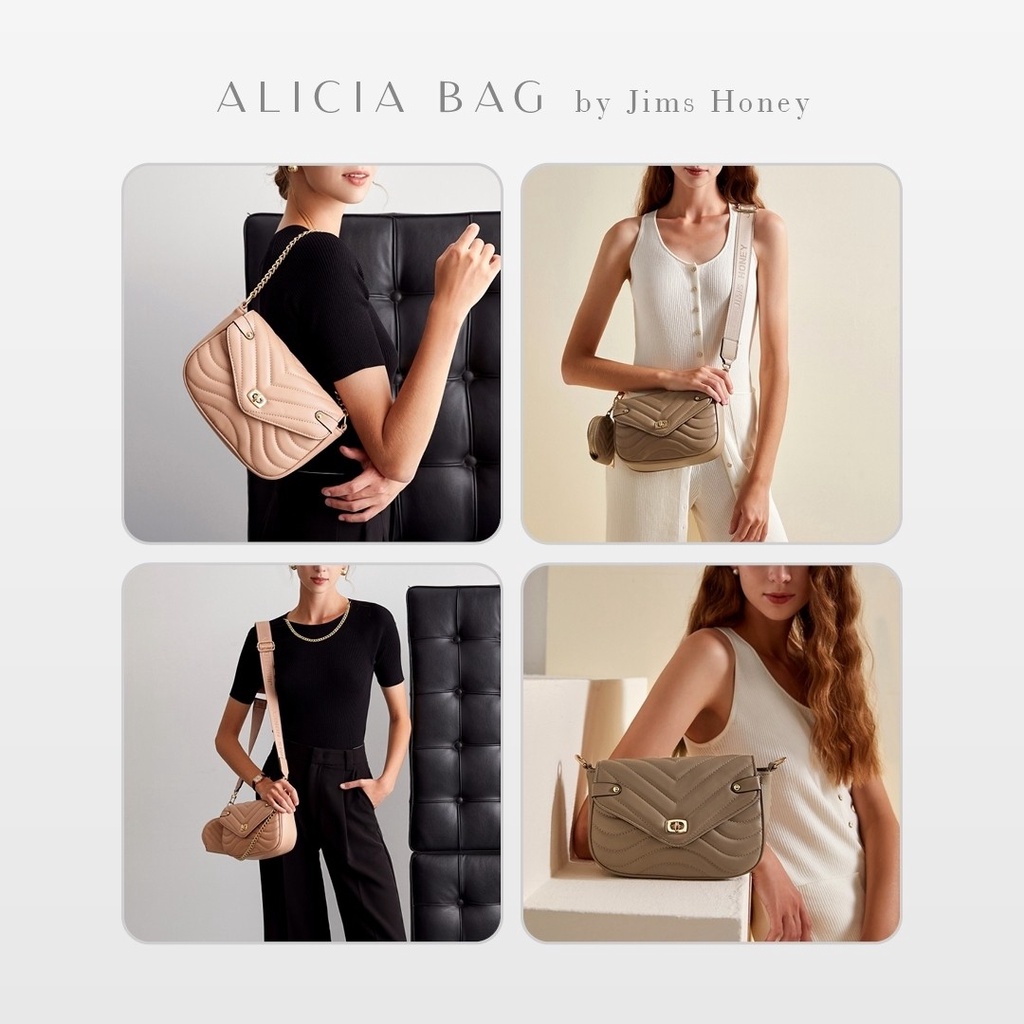 Alicia Bag JimsHoney Original Tas Selempang Wanita murah realpic cod free wallet official store