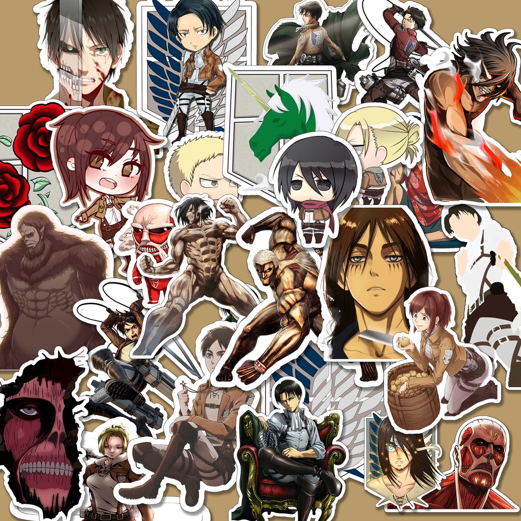 

10 PCS Sticker Attack on Titan / Stiker Shingeki no Kyojin