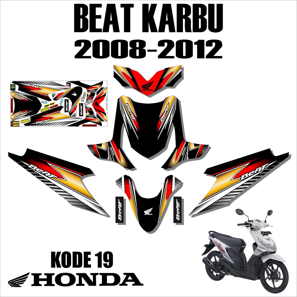 (COD)Decal Stiker Fullbody Beat Karbu 2008 2009 2010 2011 2012 Variasi Desain MM 19 Racing Road Race
