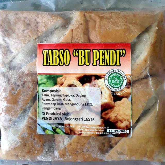 

TAHU BASO(TABSO) BU PENDI ISI 10 PCS
