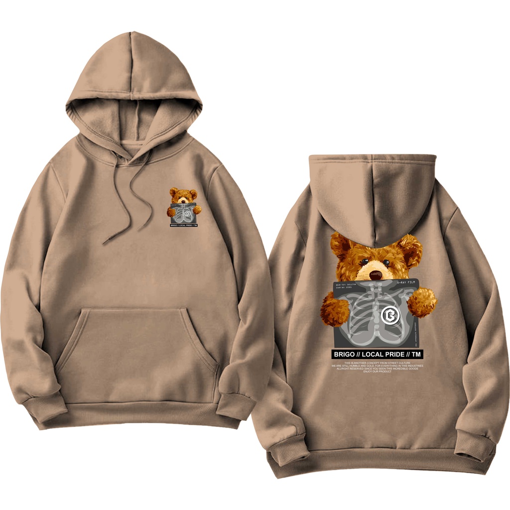 BRIGO Jumper Hoodie Bear Sick II Sweater Hoodie BRIGO Bear Sick Sablon DTF Fleece Cotton M-XXL (Pria &amp; Wanita) Free stiker&amp;Gantungan Kunci