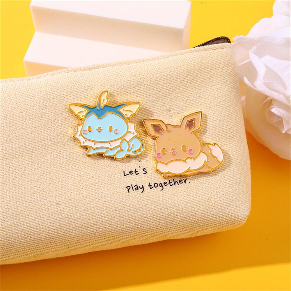 Lanfy Eevee Bros Anime Animasi Keliling Ransel Badge Pakaian Cat Logam Cosplay Badge